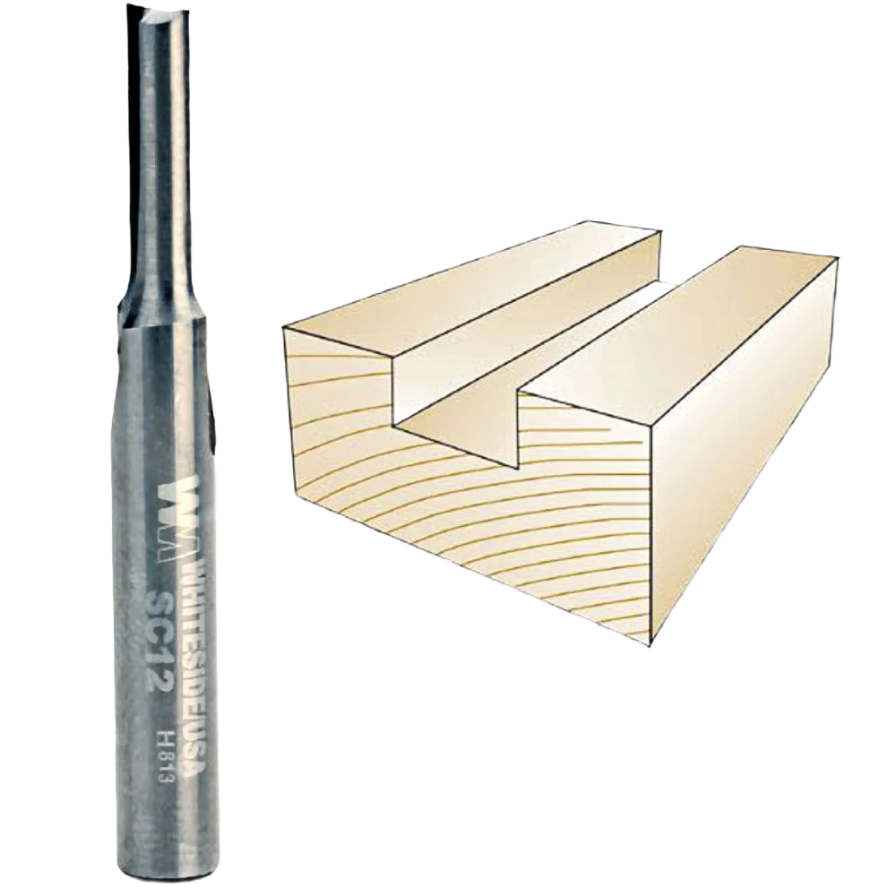 Authentic Whiteside Solid Carbide Straight Bit 1 4 in. SH x 3 16 in. CD x 5 8 in. CL Elite