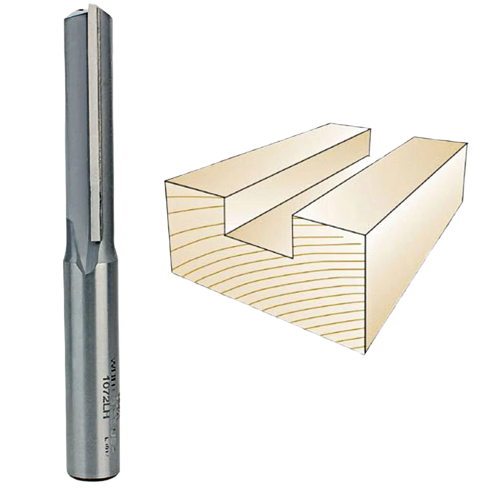 High-Quality Whiteside Left Hand Straight Bit 1 2 in. SH x 1 2 in. CD x 2 in. CL Contemporary