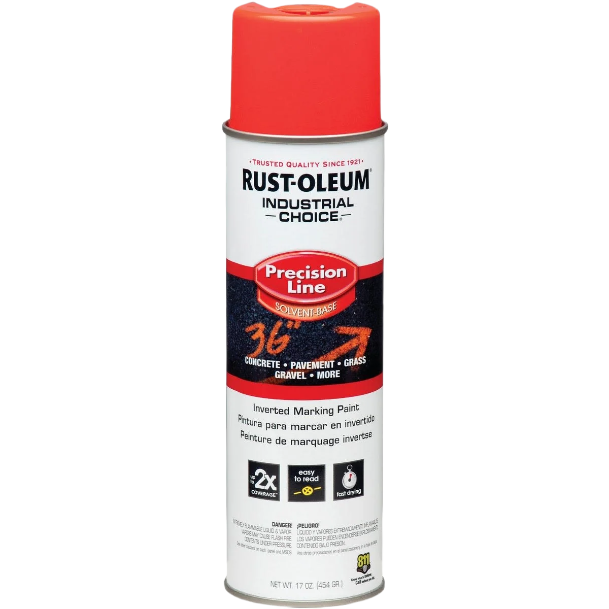Secure Rust-Oleum Industrial Choice Fluorescent Red Orange Marking Spray Paint 17 oz. Luxury
