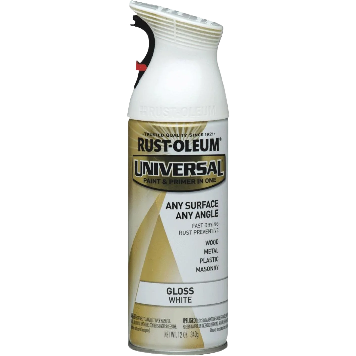 Casual Rust-Oleum Universal Gloss White Paint and Primer Spray 12 oz. High-Grade