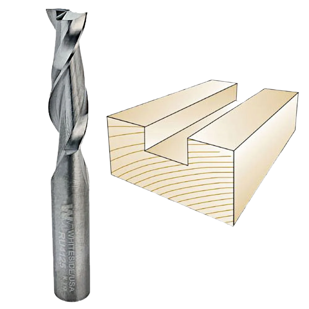 Secure Whiteside Spiral Upcut Bit 3 8 in. SH x 3 8 in. CD x 1-1 4 in. CL Classic