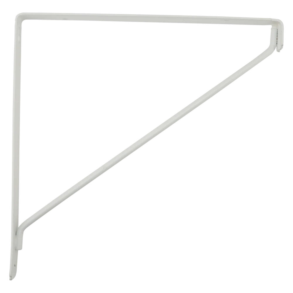 Sophisticated National Hardware 10-3 8 D. x 7-1 32 H. White Steel Shelf Bracket Official