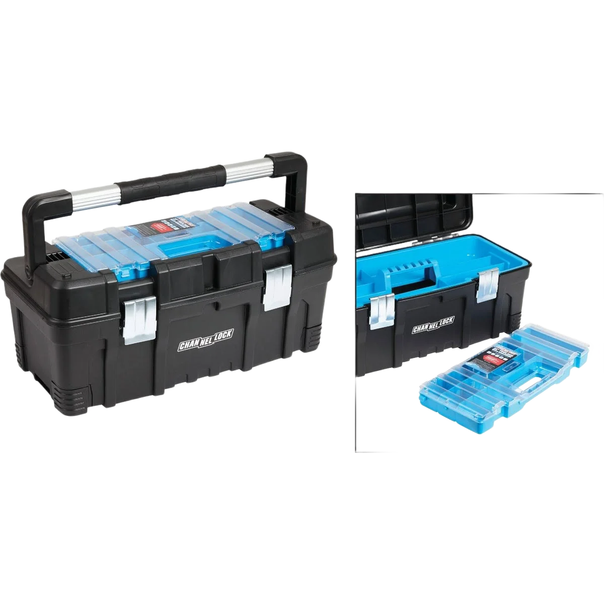 Proven Channellock Toolbox with 11 Compartments Organizer Dependable
