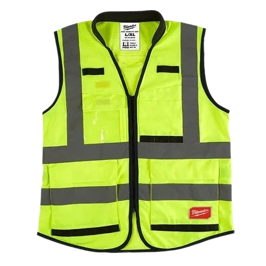 Powerful Milwaukee High Visibility Class 2 Performance Safety Vest Yellow L XL Verified