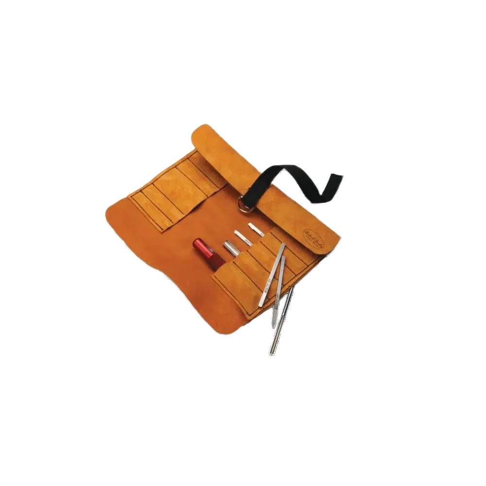 Professional Sorby 12 Pocket Leather Micro Tool Roll Selected