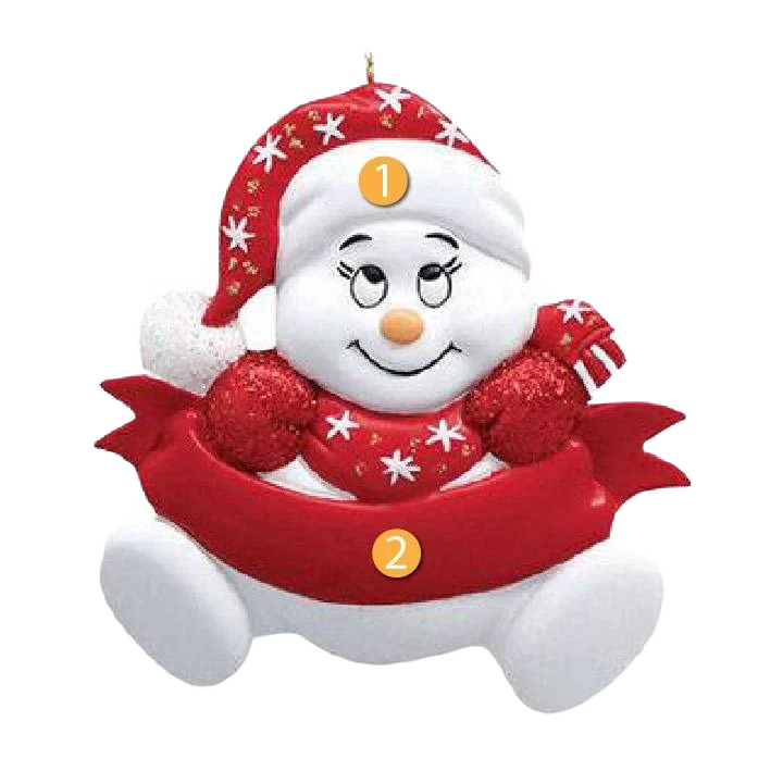 Detailed Rudolph Me Personalized Red Snowbaby Ornament Official