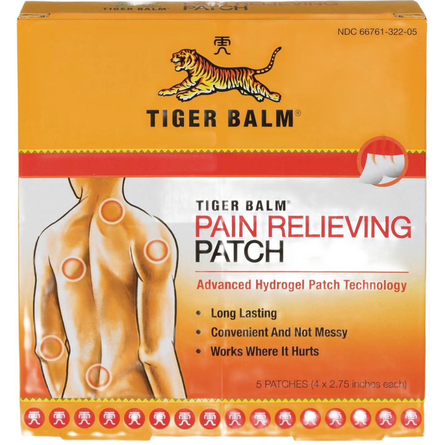 Environmentally Friendly Tiger Balm Pain Relieving Patches 5 Count Minimalist