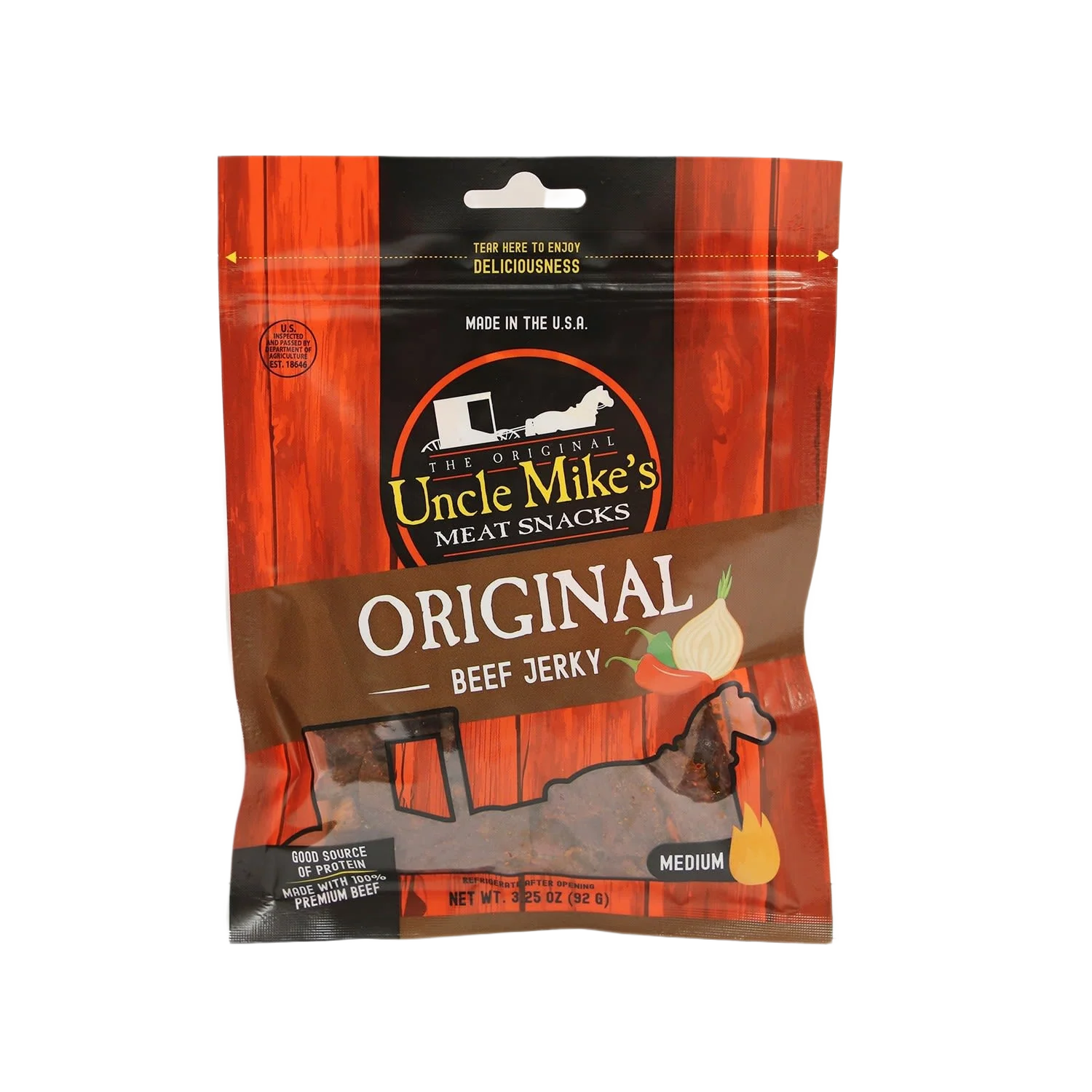 Refined Uncle Mike’s Beef Jerky 3.25 oz. Lightweight