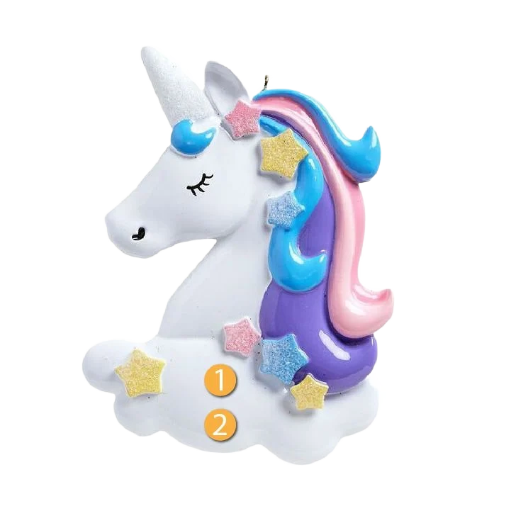 Elite Rudolph Me Personalized Unicorn Ornament Relaxed