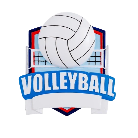 Functional PolarX Personalized Volleyball Shield Ornament Modern