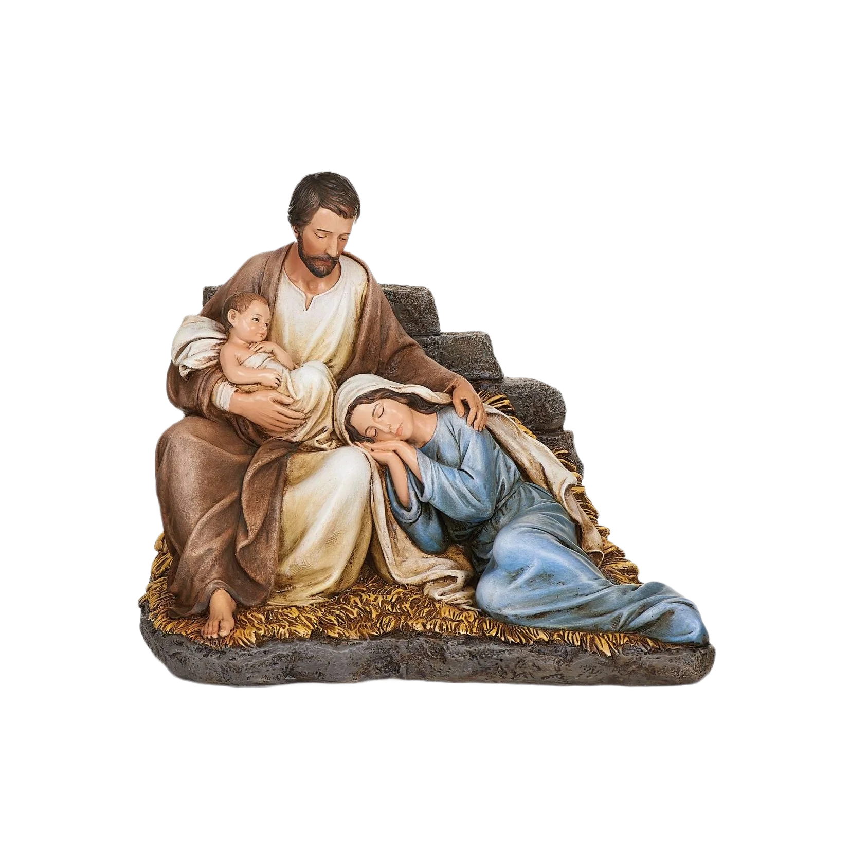 Solid Roman Holy Family Mary Sleeping Figurine 6.75 in. Proven
