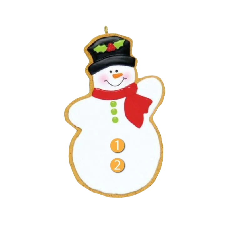 Official Rudolph Me Personalized Snowman Cookie Ornament Solid