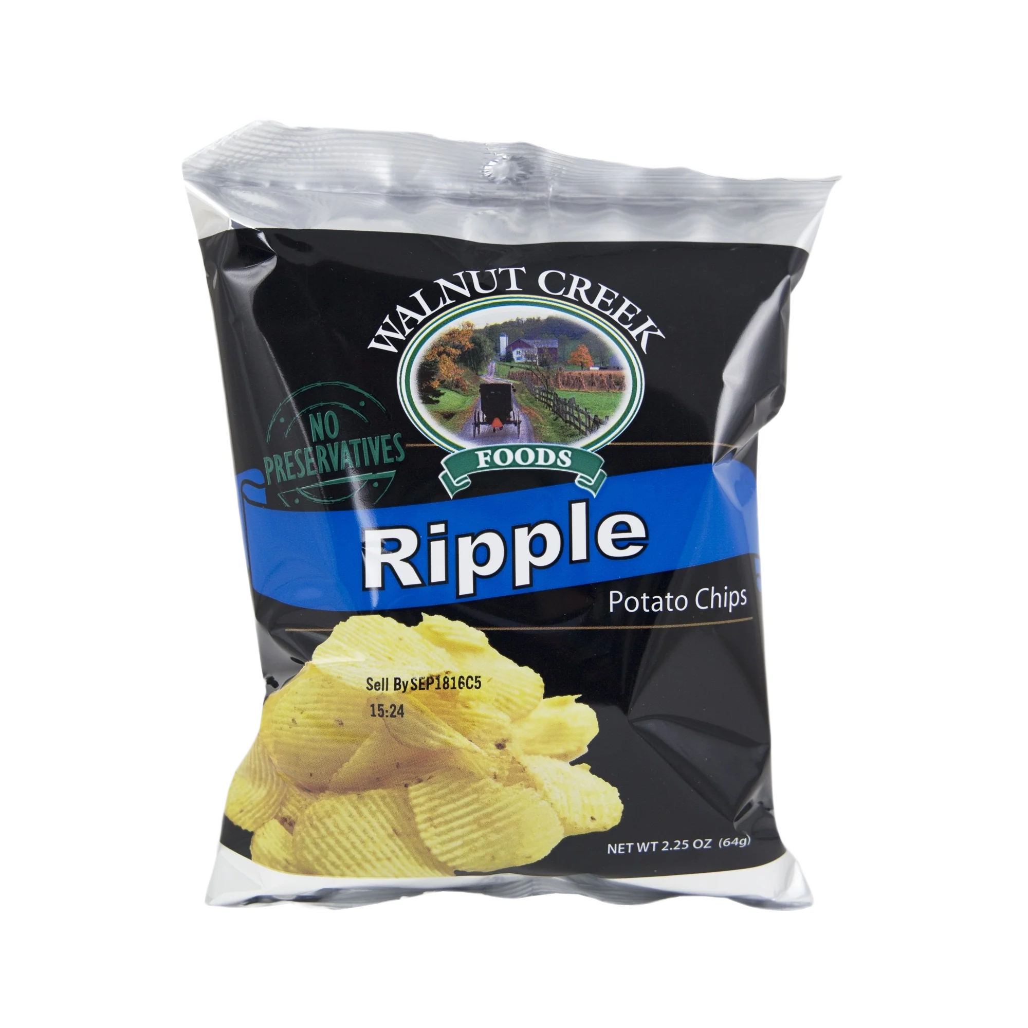 Casual Walnut Creek Ripple Potato Chips 2.25 oz. Original Design