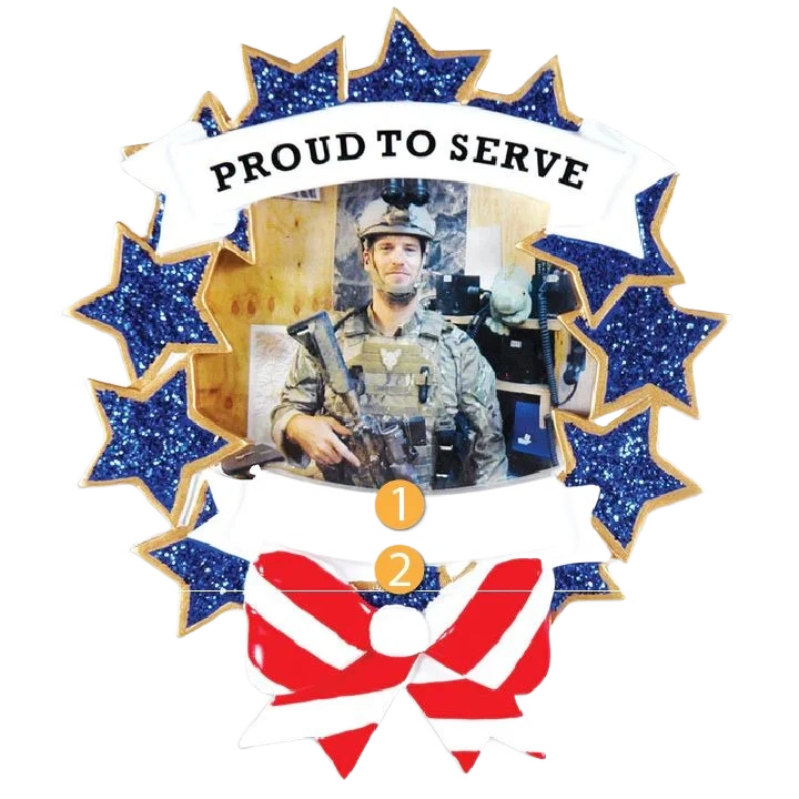 Selected PolarX Personalized Armed Forces Frame Ornament Specialty
