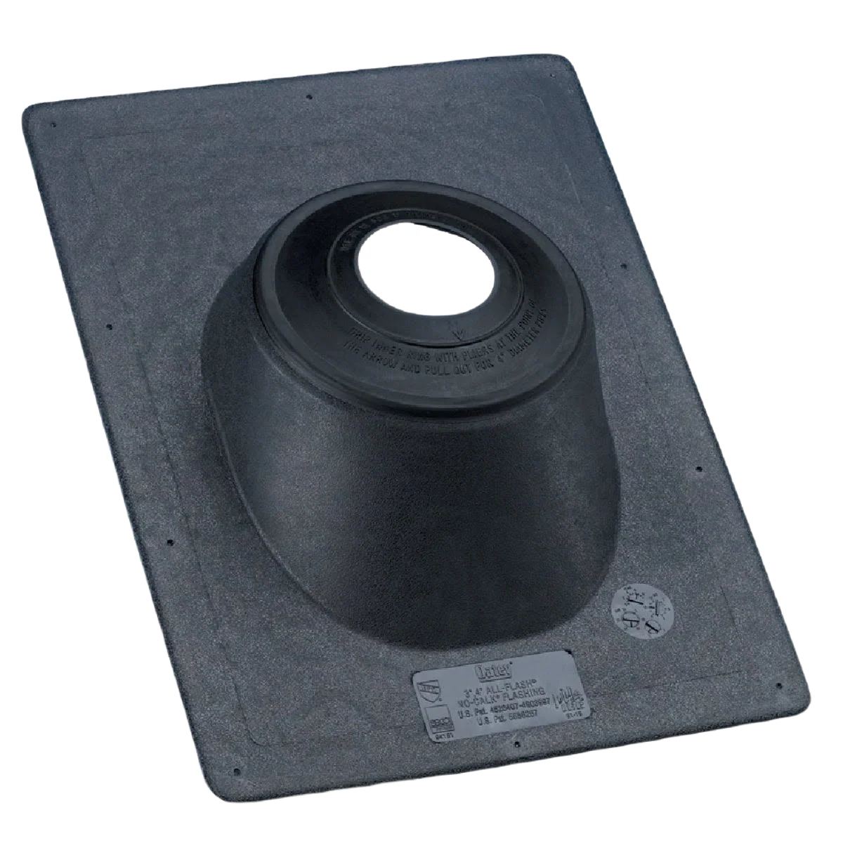 Effective Oatey No-Caulk 1-1 4 In. to 1-1 2 In. Thermoplastic Base Pipe Flashing Artisan