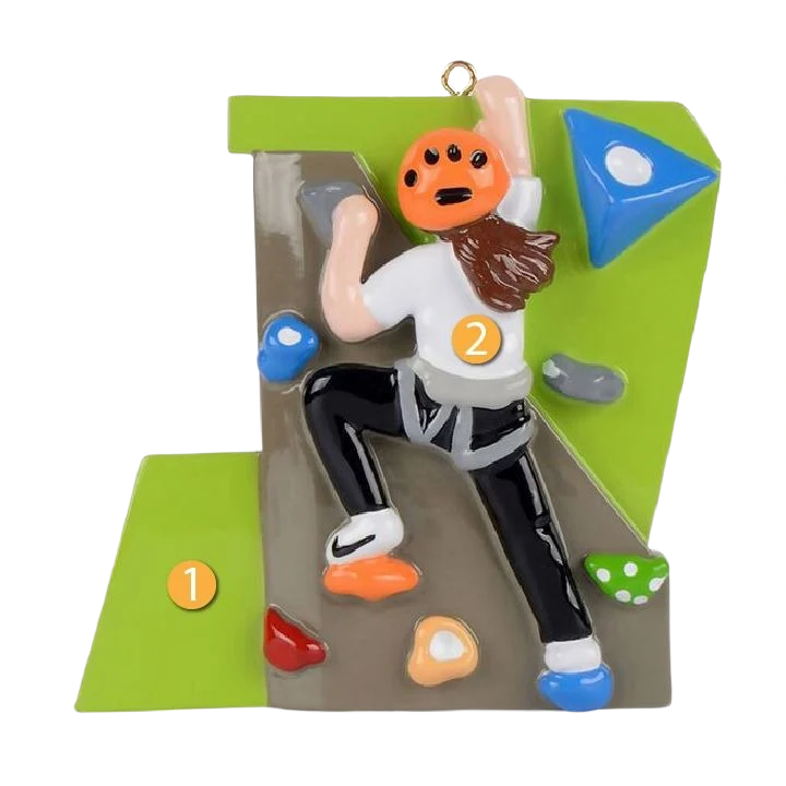 Innovative Rudolph Me Personalized Girl Rock Climbing Ornament Sophisticated