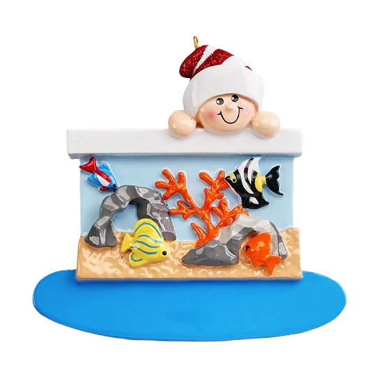 Artisan Rudolph Me Personalized Loves Fish Ornament Smooth