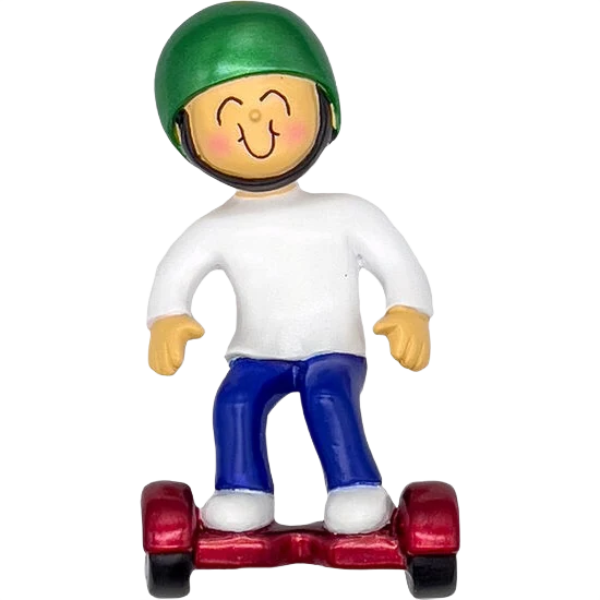 Flexible Ornament Central Personalized Male on Hoverboard Ornament Official