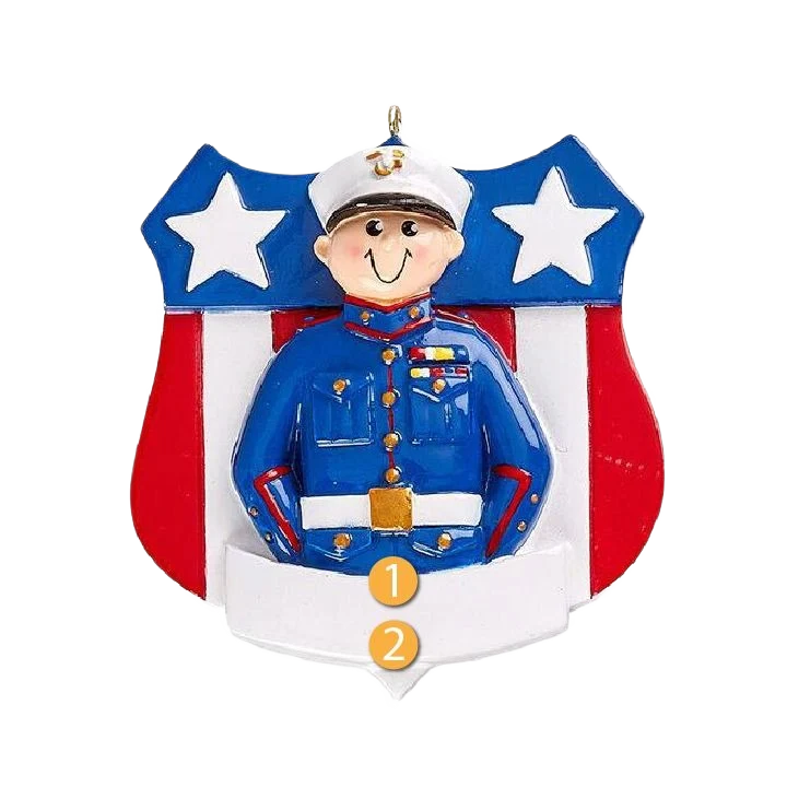 Specialty Rudolph Me Personalized Marines Male Ornament Quality
