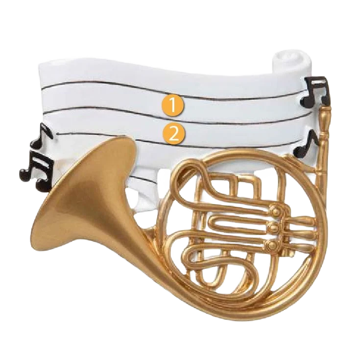Fine Crafted PolarX Personalized French Horn Ornament Next-Generation