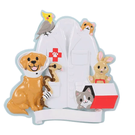 Selected PolarX Personalized Veterinarian Coat and Pets Ornament Advanced