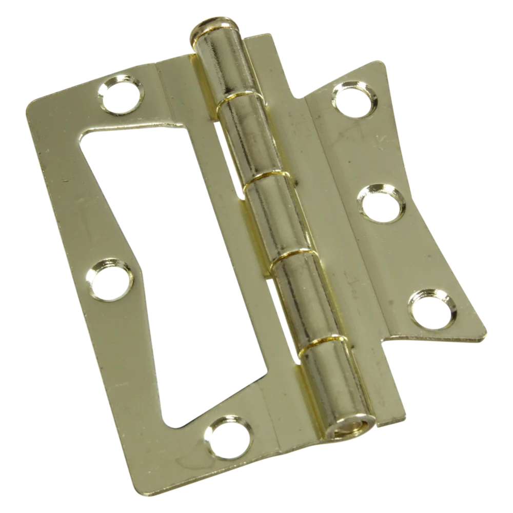 Durable National Hardware 3 Brass Surface-Mounted Door Hinge 2-Count Authentic