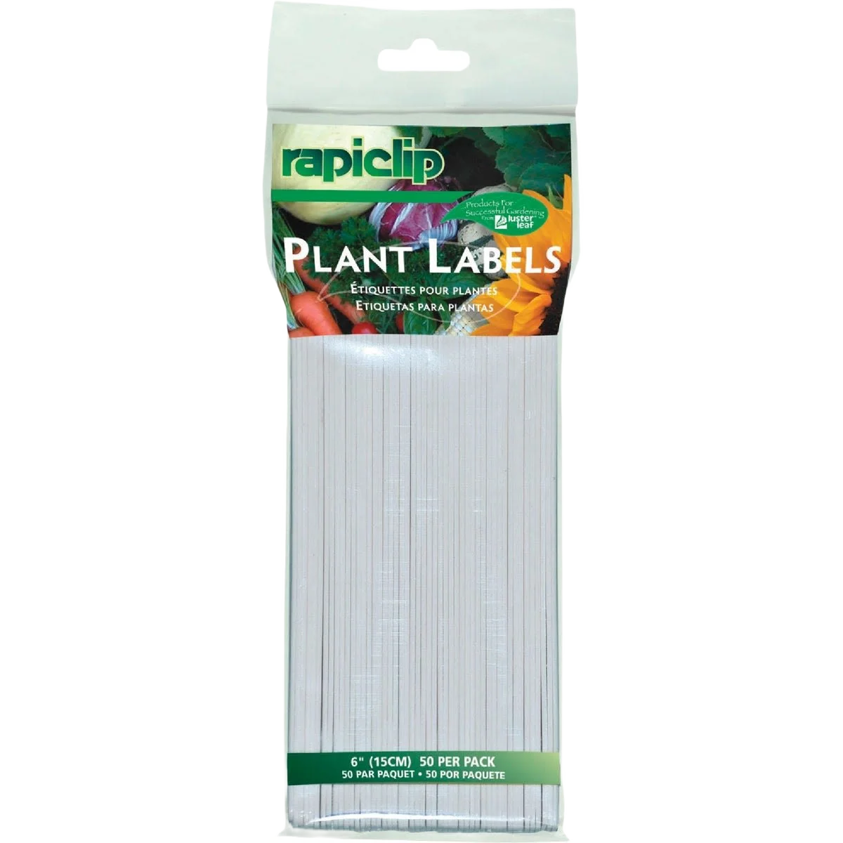 Genuine Rapiclip Plastic Garden Marker Plant Label 50-Pack Luxury