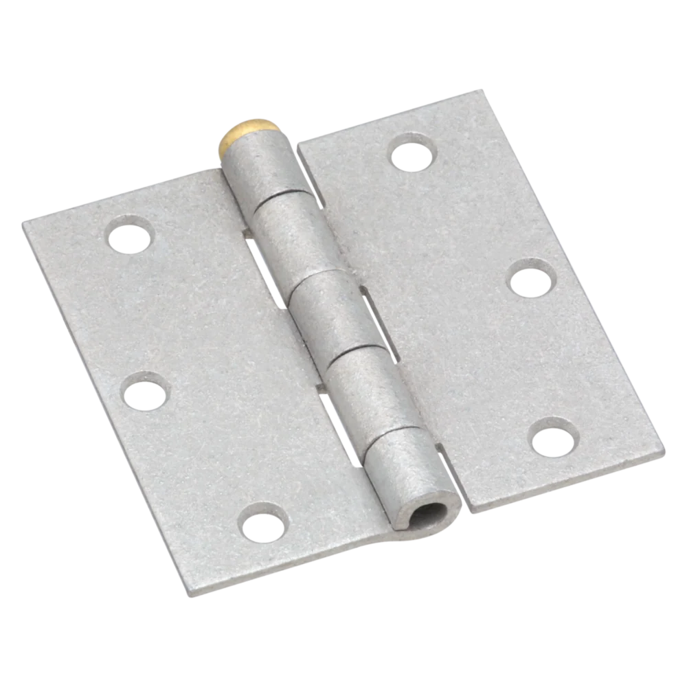 High-Performance National Hardware 3-1 2 Square Galvanized Steel Broad Door Hinge 2-Pack Powerful