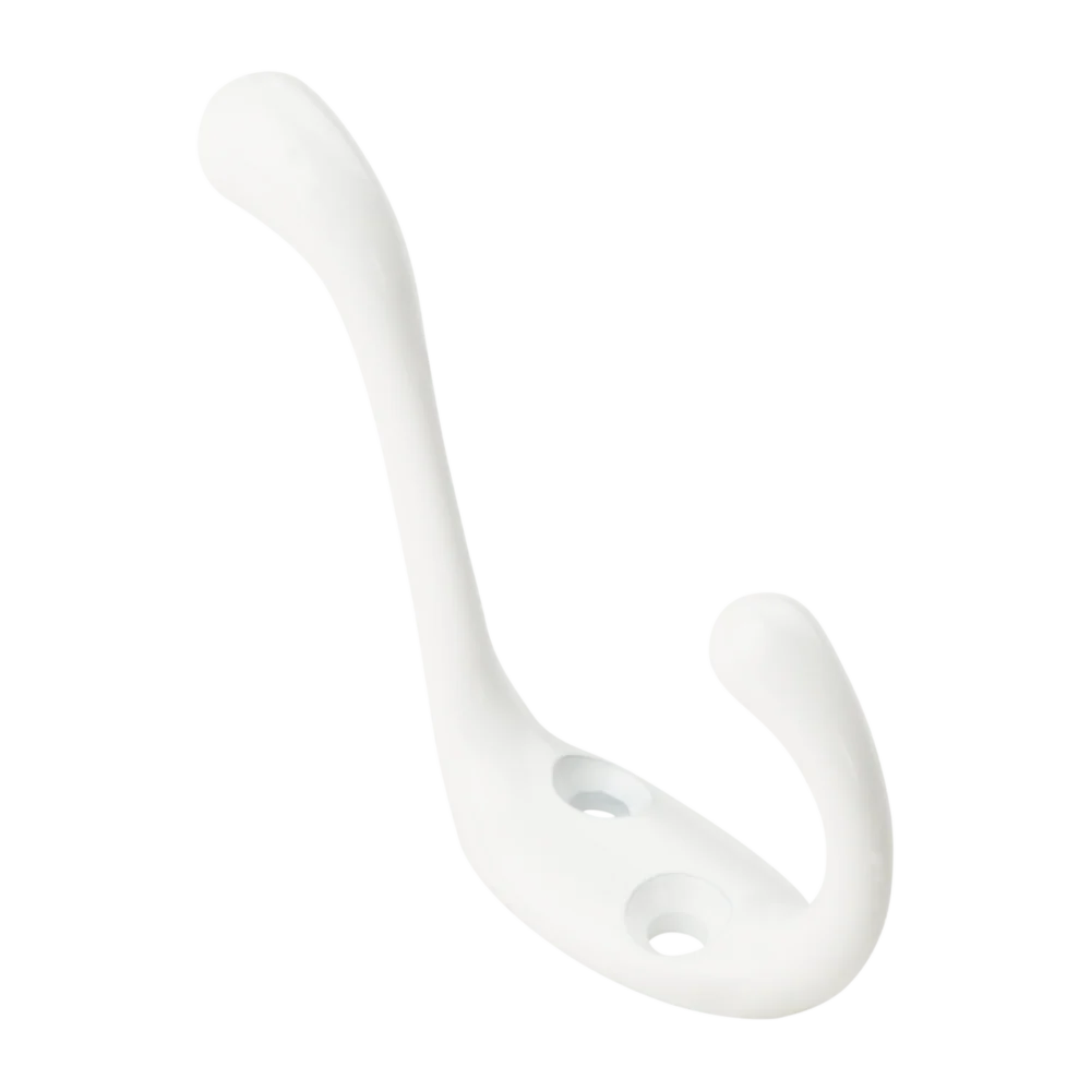 Casual National Hardware Heavy-Duty White Wardrobe Hook Expertly Made