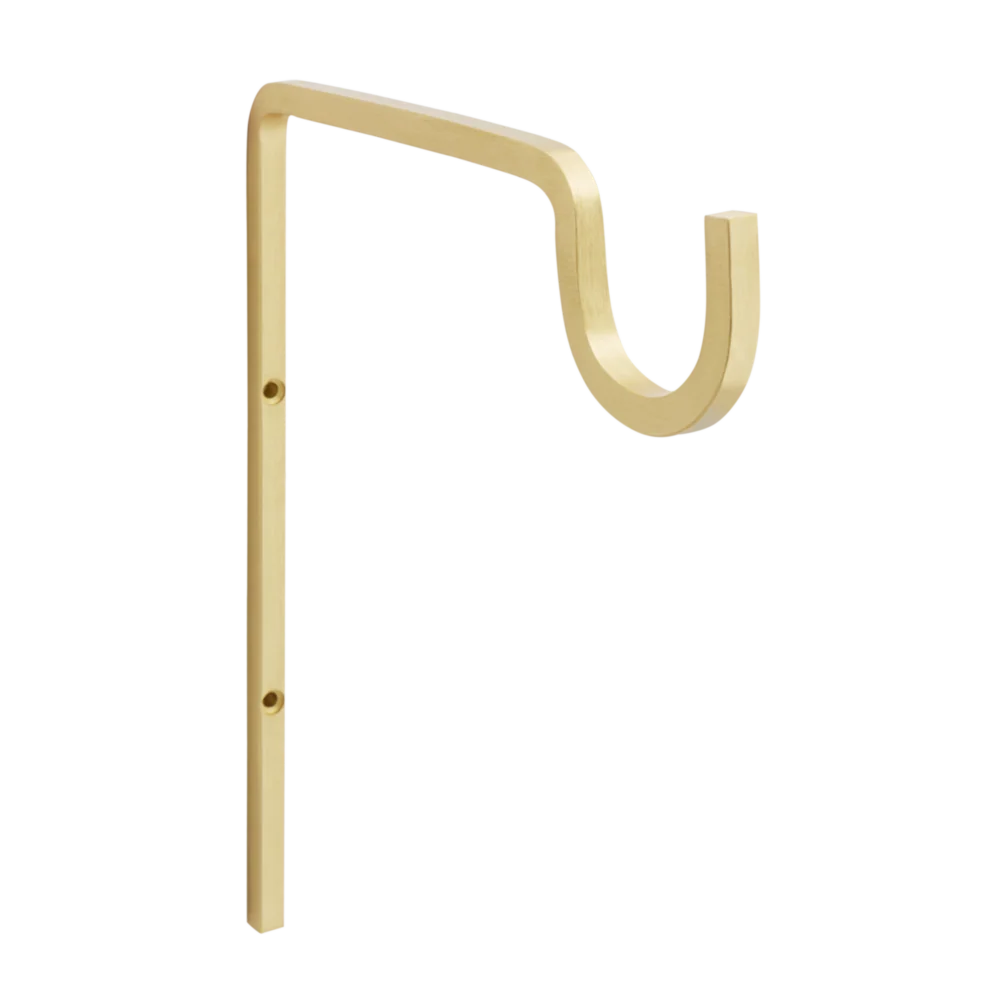 Reusable National Hardware 9 Brushed Gold Steel Extended Wall Hook Plant Hanger Solid
