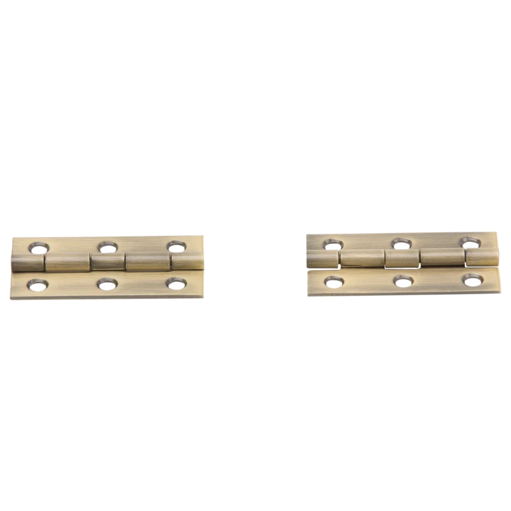 Powerful National Hardware 1 x 2 Antique Brass Narrow Decorative Hinge 2-Pack Exceptional