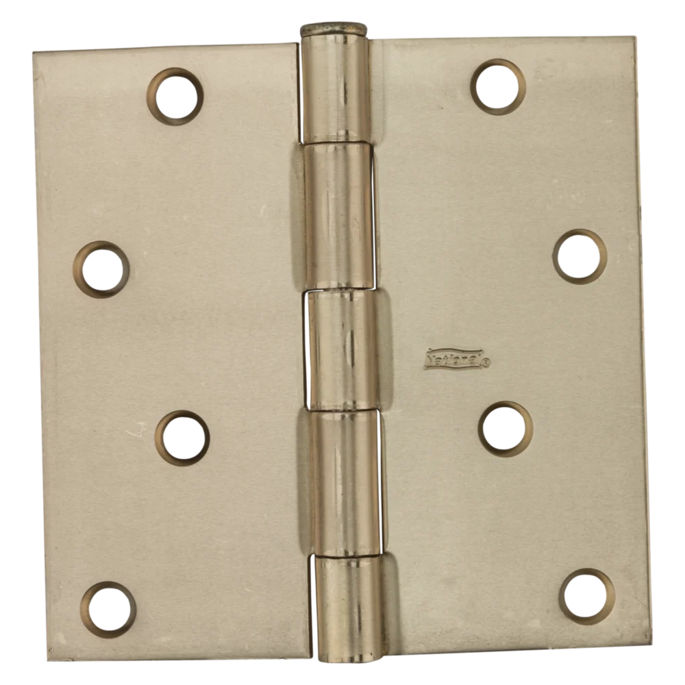 Green National Hardware 4 Square Satin Brass Door Hinge Advanced
