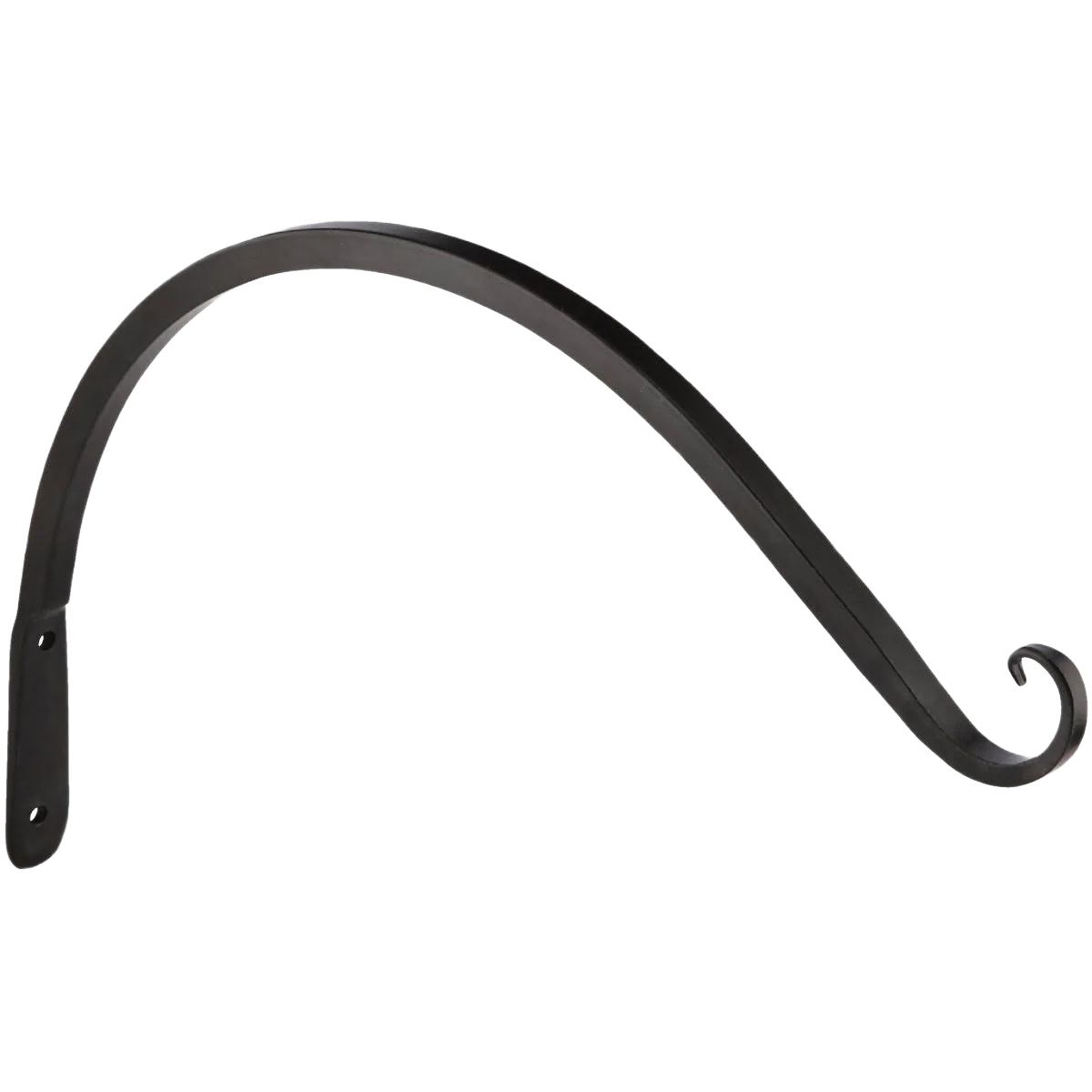 Effective Panacea Black Powder Coated Curved Wrought Iron Hanging Plant Bracket 12 in. Responsible