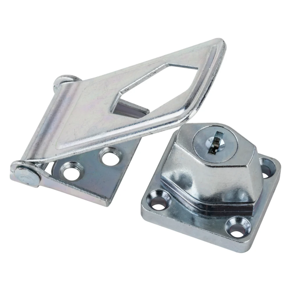 Smooth National Hardware 3-1 2 Zinc-Plated Key Locking Hasp High-Quality