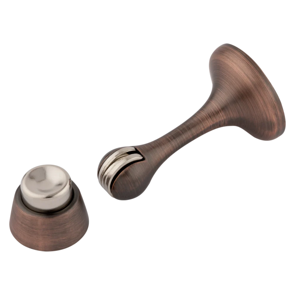 Innovative National Hardware Antique Bronze Magnetic Rigid Door Stop w Catch Expertly Made