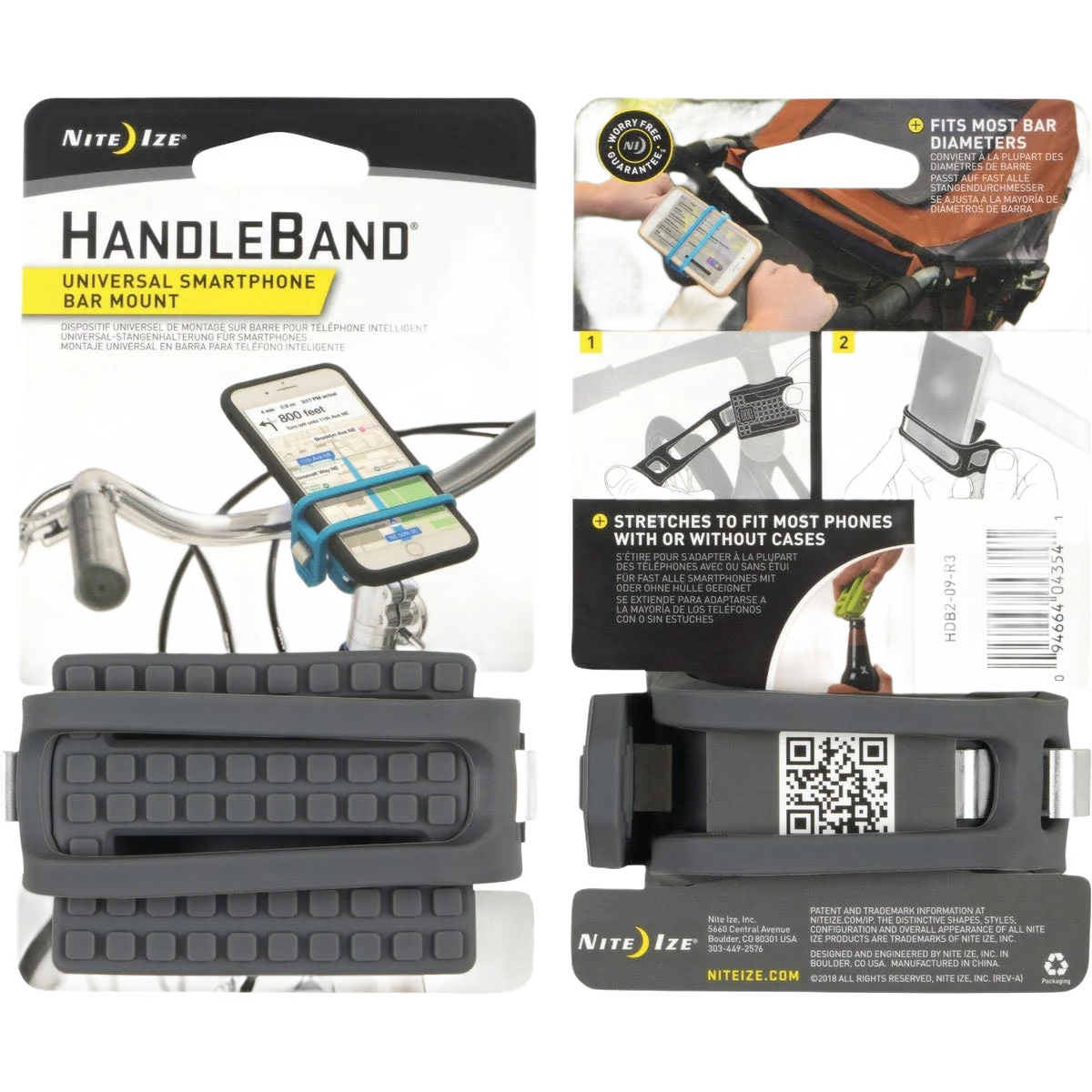 Environmentally Friendly Nite Ize Handleband Bicycle Handlebar Phone Holder Charcoal Expertly Made