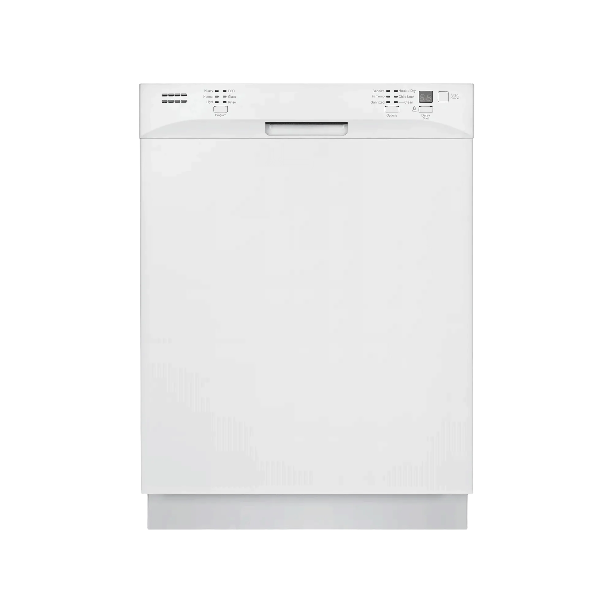 Safe Element Electronics 24 Front Control Built-in Dishwasher – White ENB6632PEBW User-Friendly