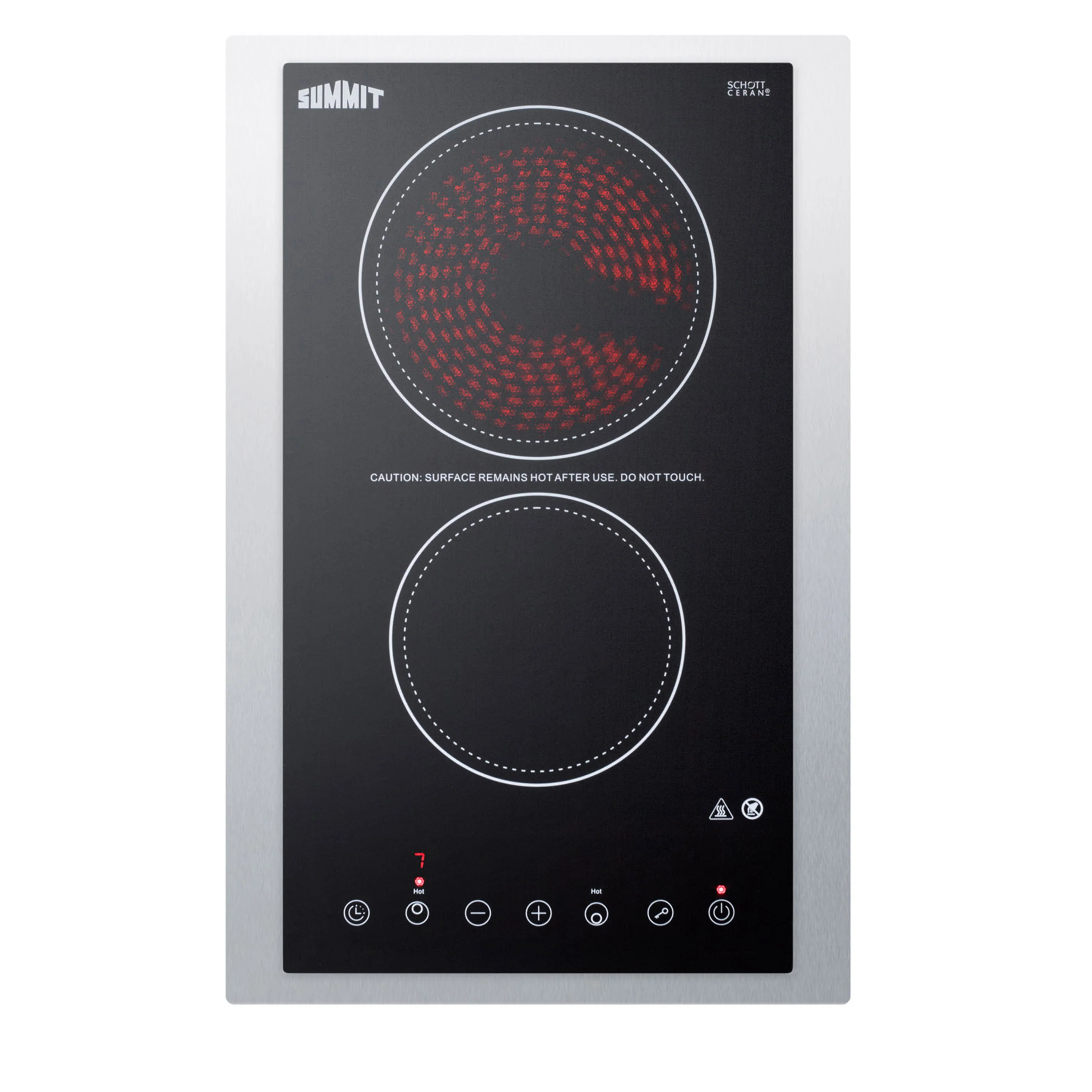 Refined 15 Wide 230V 2-Burner Radiant Cooktop Elegant