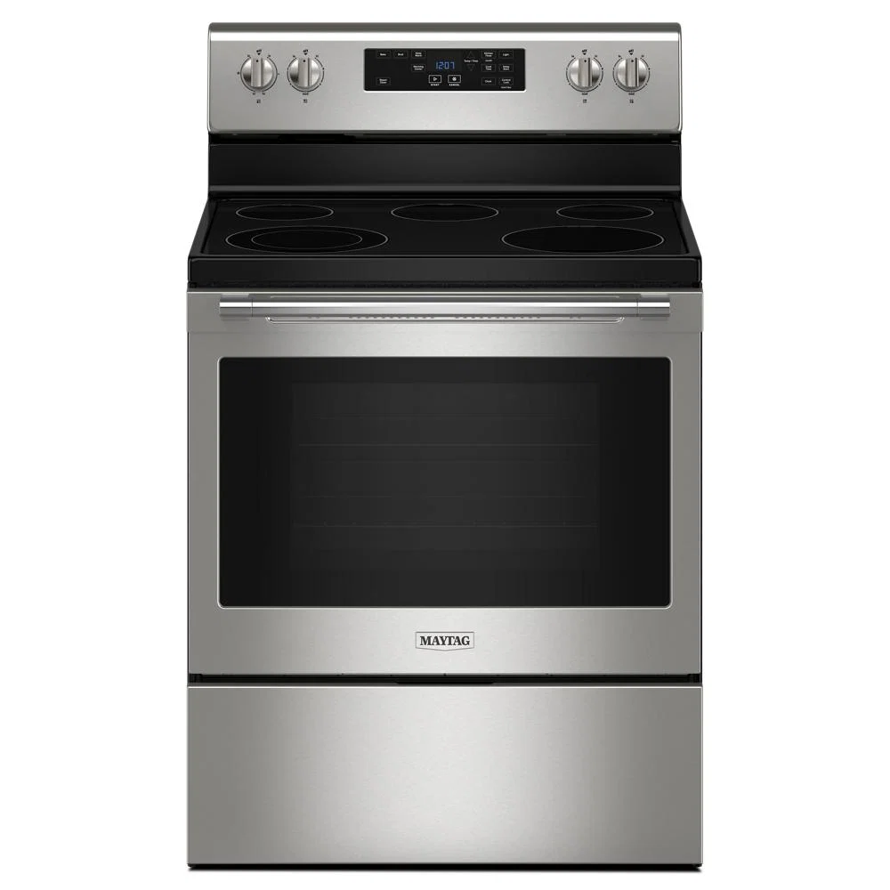 Practical Maytag® 30-Inch Wide standing Electric Range with Steam Clean – 5.3 cu. ft. Fine Crafted