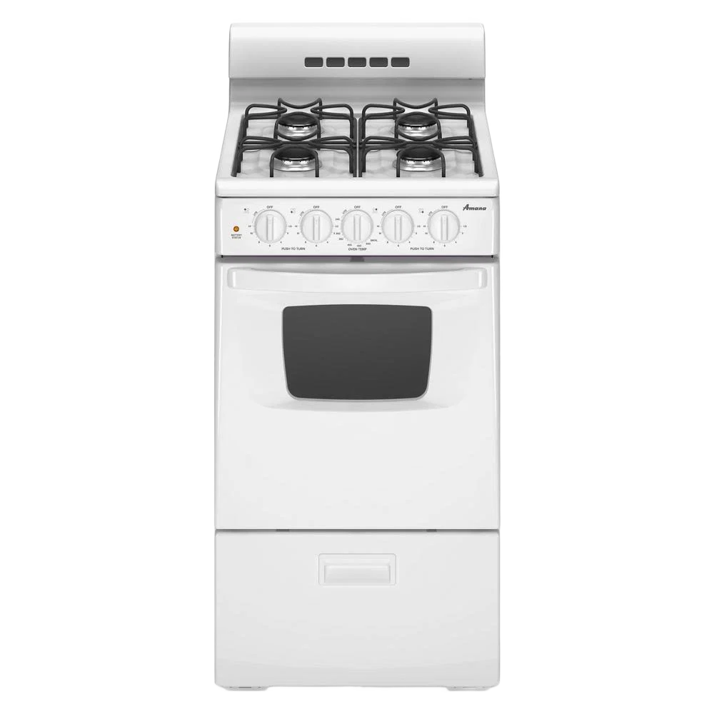 Safe 20-inch Gas Range with Compact Oven Capacity Breathable