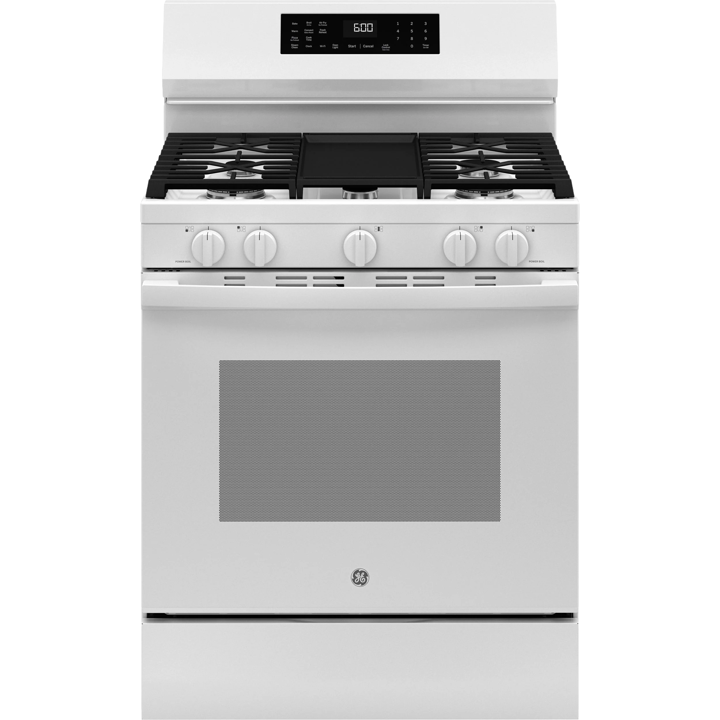 Advanced GE® 30 -Standing Gas Convection Range with No Preheat Air Fry and EasyWash™ Oven Tray Practical