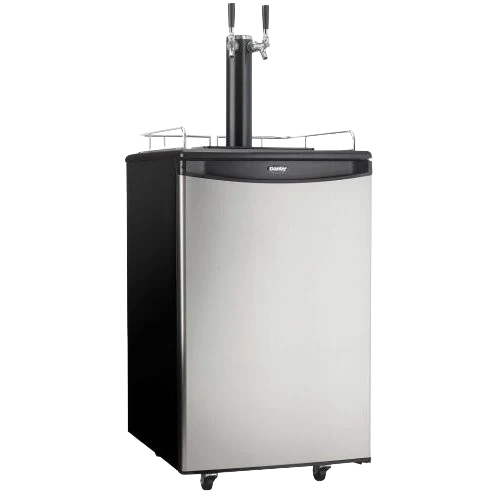 Premium 5.4 CuFt. Dual-Tap Beer Keg Cooler Worktop High-Quality
