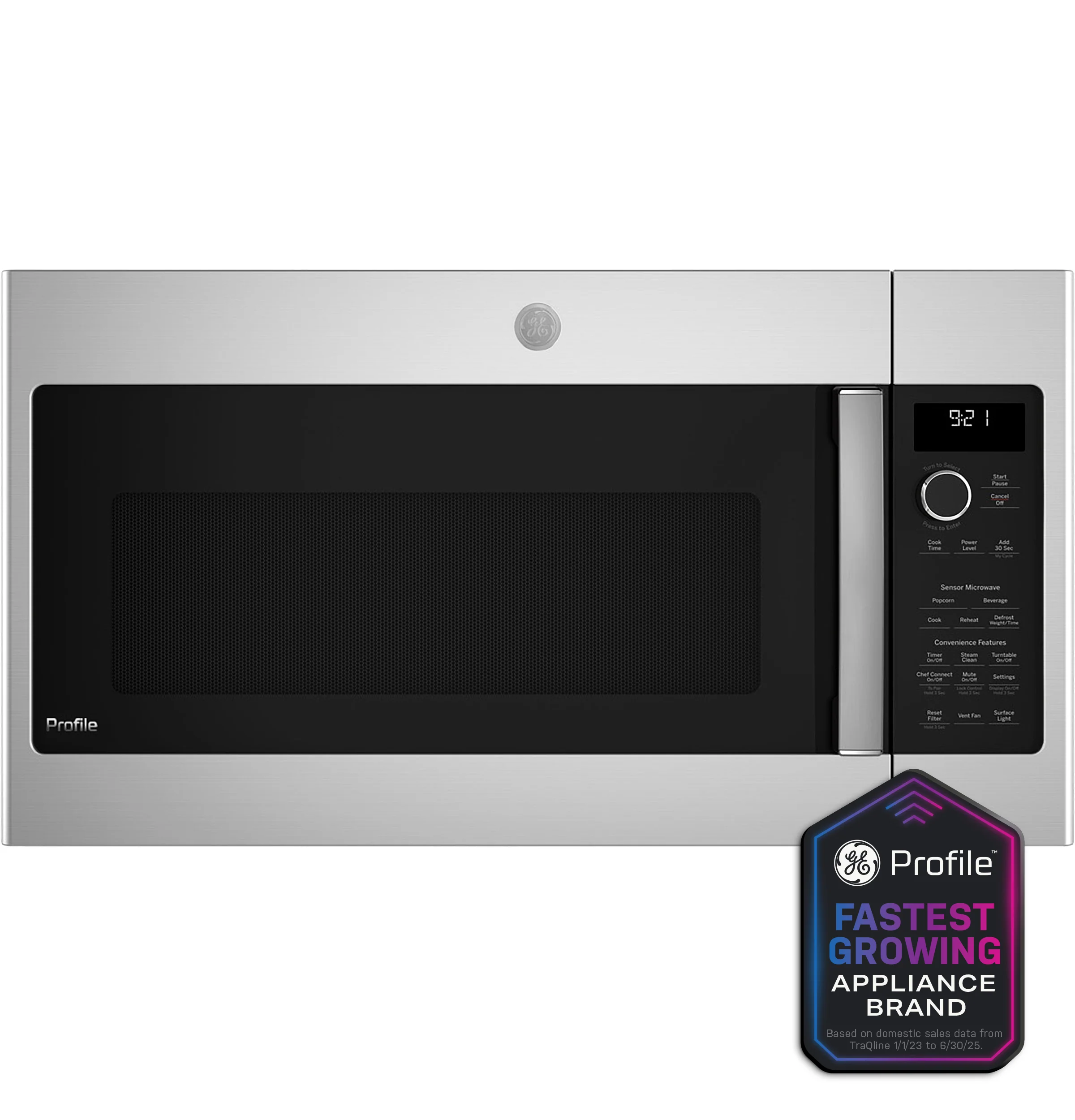 Responsible GE Profile™ 2.1 Cu. Ft. Over-the-Range Sensor Microwave Oven Innovative