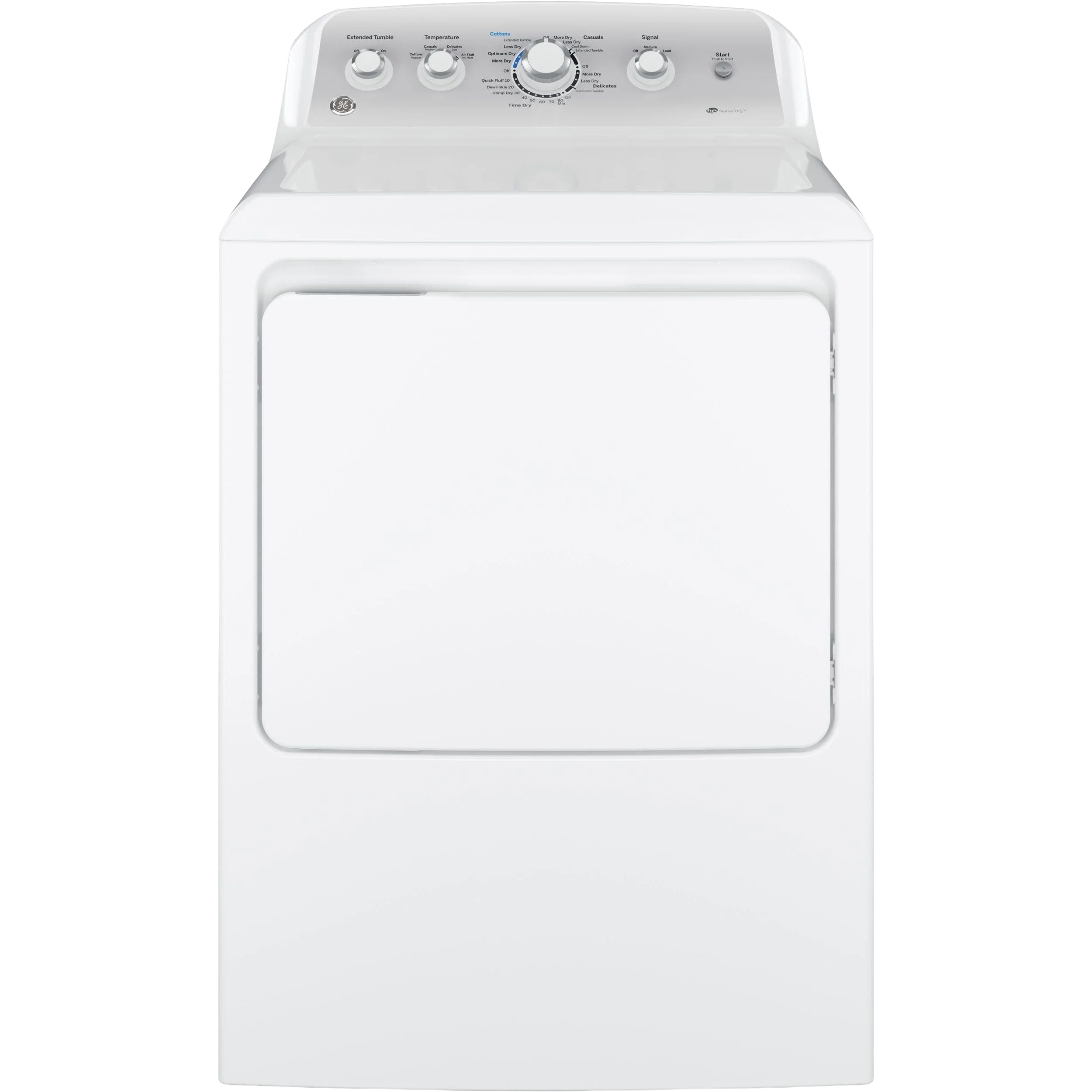 Smart GE® 7.2 cu. ft. Capacity aluminized alloy drum Gas Dryer with Sensor Dry Long-Lasting