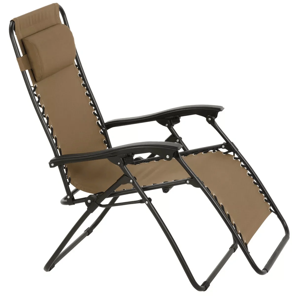 Safe Outdoor Expressions Zero Gravity Relaxer Tan Convertible Lounge Chair 44 x 64 in. Refined