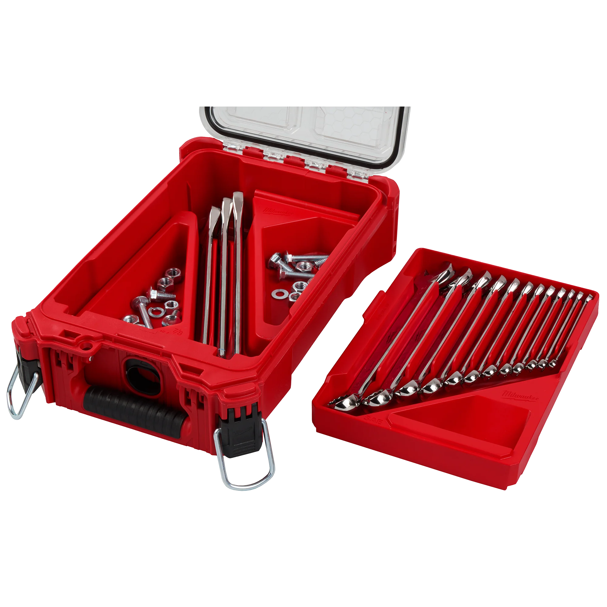 Smart Milwaukee 15pc SAE Combination Wrench Set with PACKOUT™ Compact Organizer Powerful