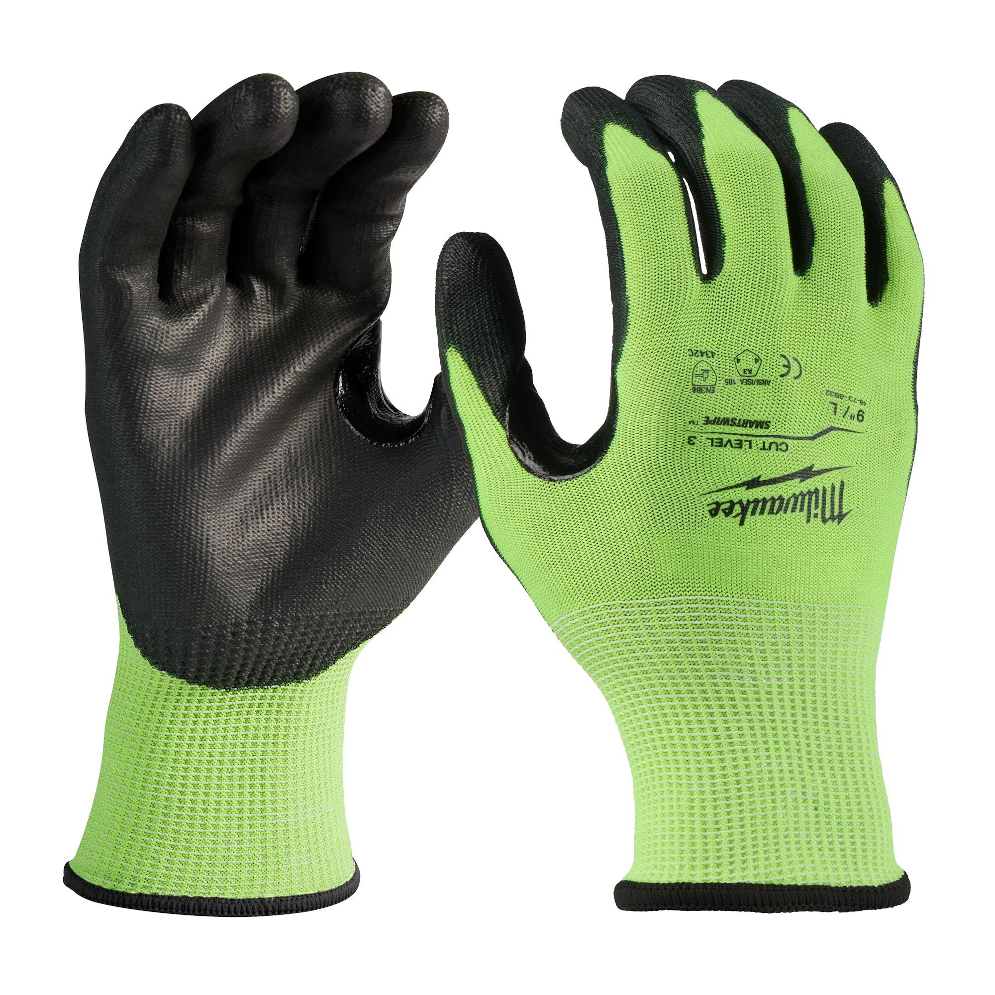 Next-Generation Milwaukee High Visibility Cut Level 3 Polyurethane Dipped – L Unique