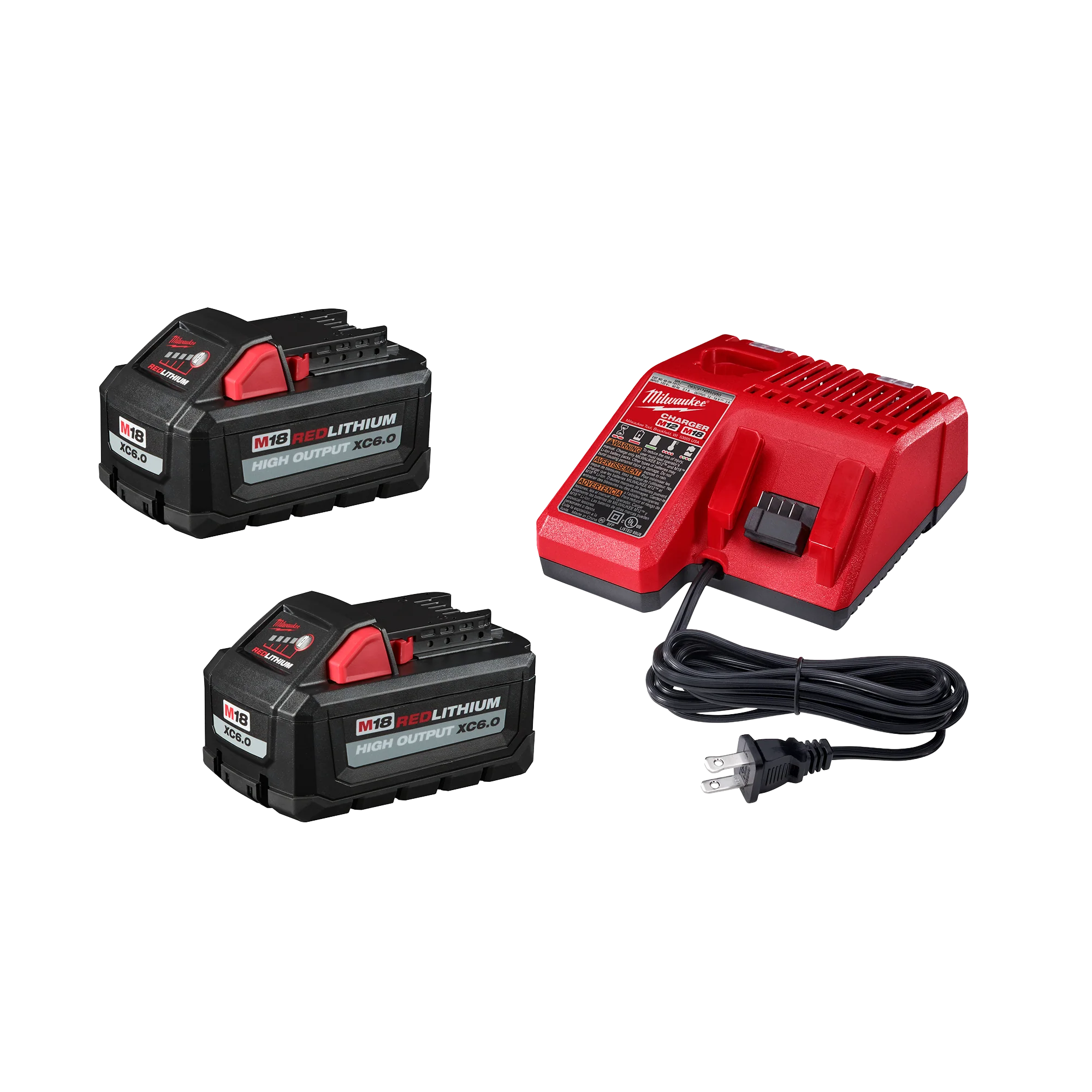 Natural Milwaukee M18 18V Lithium-Ion High Output Starter Kit with Two 6.0 Ah Battery and Charger Sophisticated