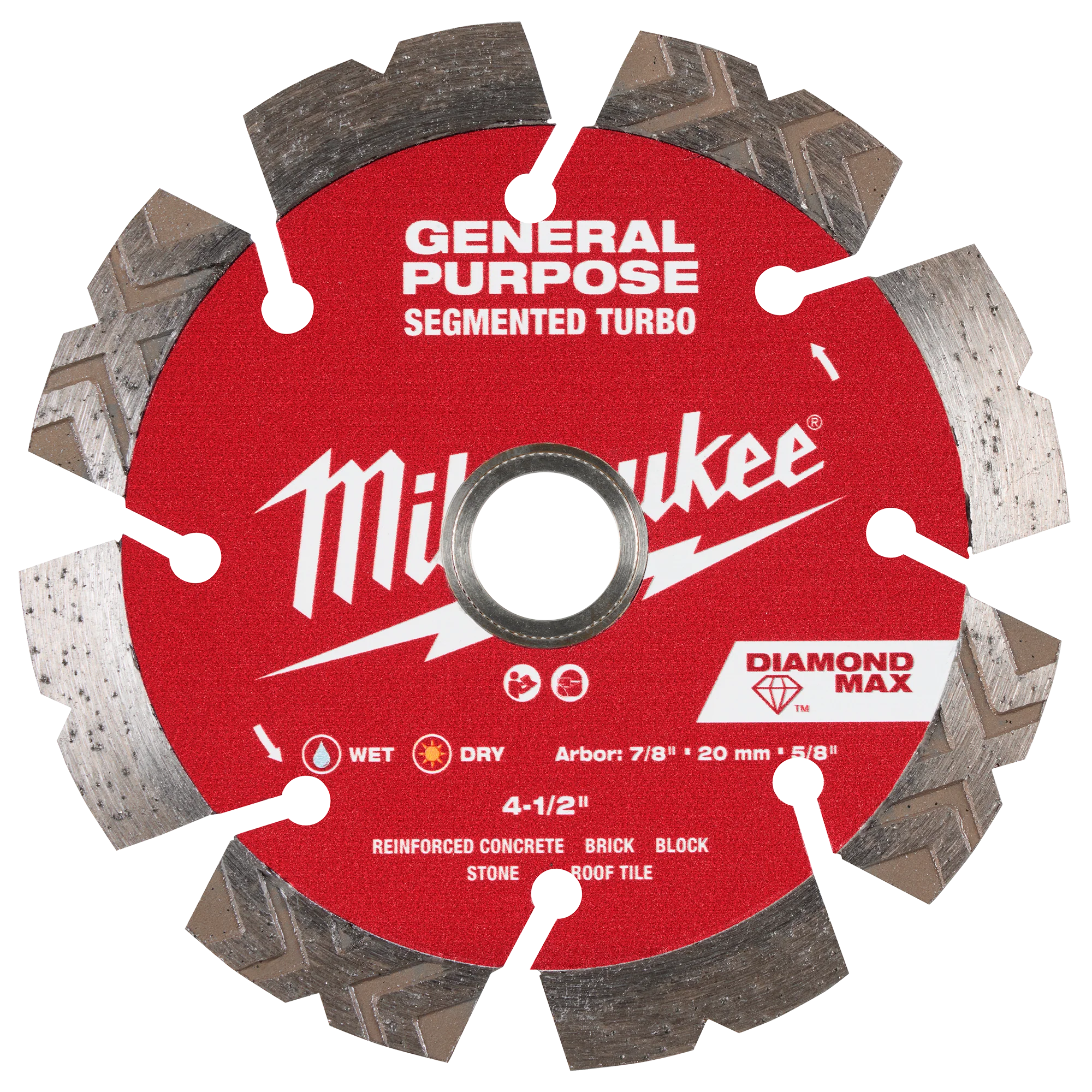 Environmentally Friendly Milwaukee 4-1 2 DIAMOND MAX™ Segmented Turbo General Purpose Diamond Blade Crafted