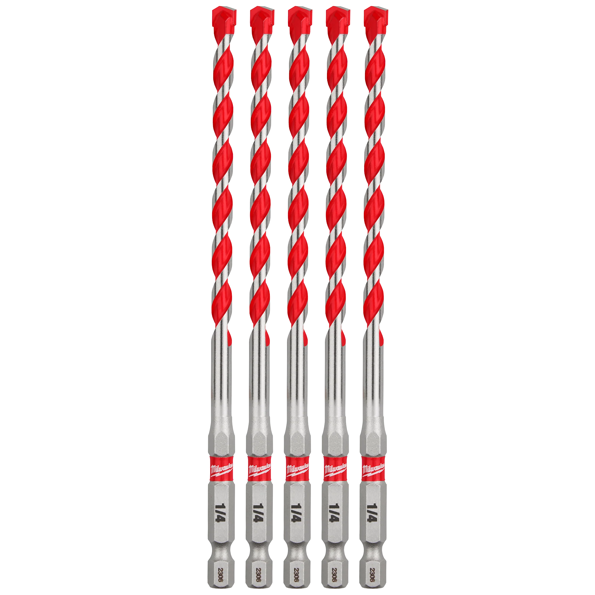 Superior Milwaukee 1 4 x 4 x 6 SHOCKWAVE™ Impact Duty Carbide Hammer Drill Bits 5 PK Fast